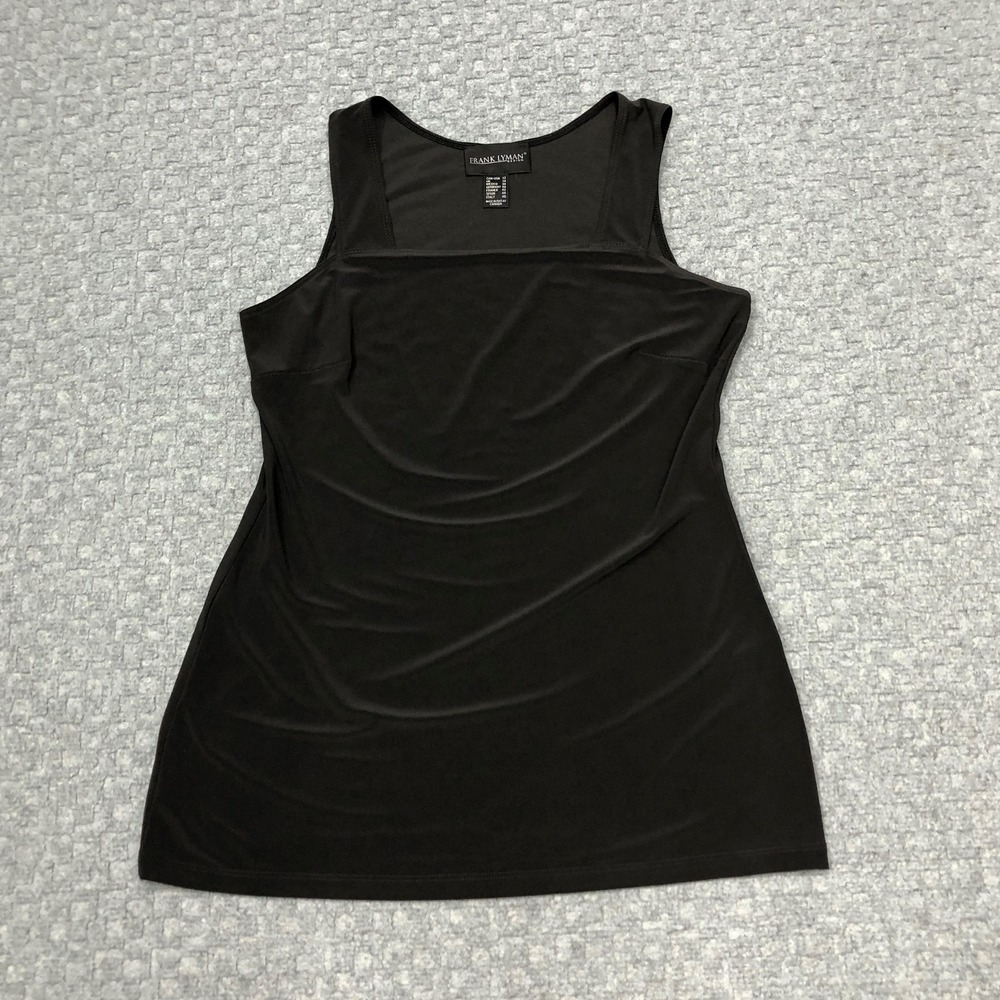 Frank Lyman Top Womens 12 Black Scoop Neck Tank Camisole Stretch Jersey Canada